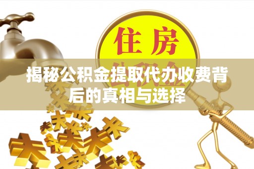 嘉陵揭秘公积金提取代办收费背后的真相与选择