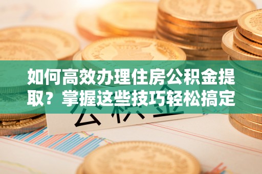 嘉陵如何高效办理住房公积金提取？掌握这些技巧轻松搞定