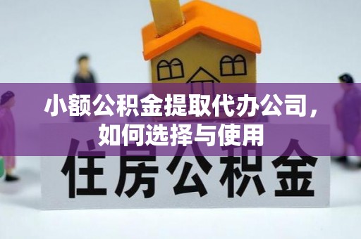 嘉陵小额公积金提取代办公司，如何选择与使用