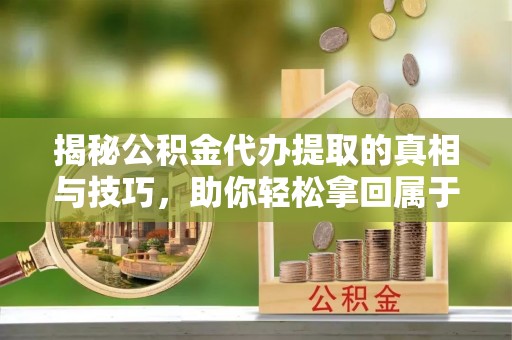 嘉陵揭秘公积金代办提取的真相与技巧，助你轻松拿回属于自己的钱