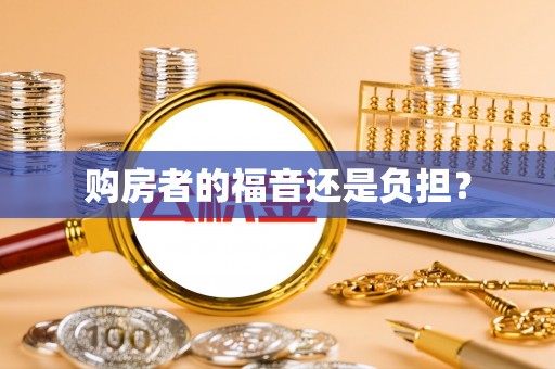 嘉陵购房者的福音还是负担？