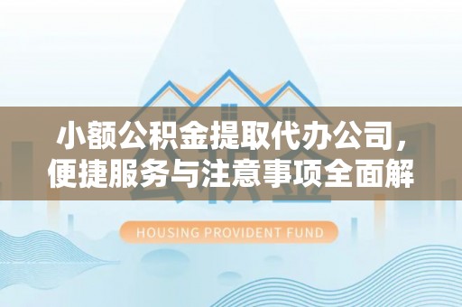 嘉陵小额公积金提取代办公司，便捷服务与注意事项全面解析