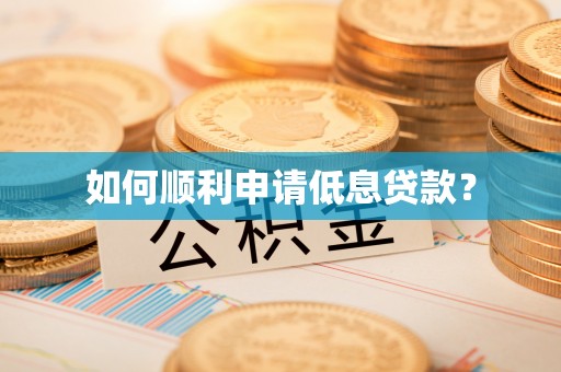 嘉陵如何顺利申请低息贷款？