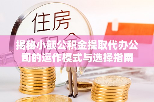 嘉陵揭秘小额公积金提取代办公司的运作模式与选择指南