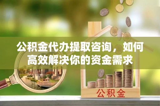 嘉陵公积金代办提取咨询，如何高效解决你的资金需求
