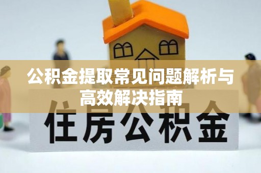 嘉陵公积金提取常见问题解析与高效解决指南