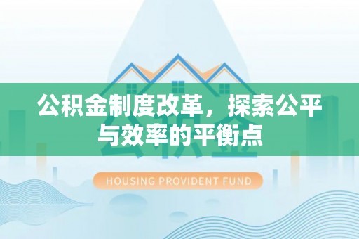 嘉陵公积金制度改革，探索公平与效率的平衡点
