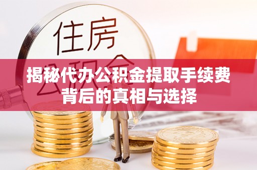 嘉陵揭秘代办公积金提取手续费背后的真相与选择