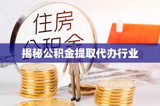 嘉陵揭秘公积金提取代办行业