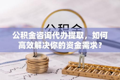 嘉陵公积金咨询代办提取，如何高效解决你的资金需求？