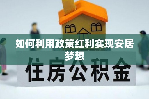 嘉陵如何利用政策红利实现安居梦想