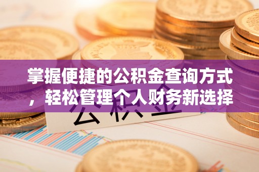 嘉陵掌握便捷的公积金查询方式，轻松管理个人财务新选择
