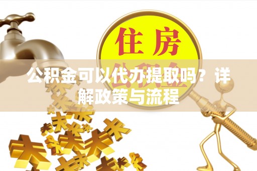 嘉陵公积金可以代办提取吗？详解政策与流程