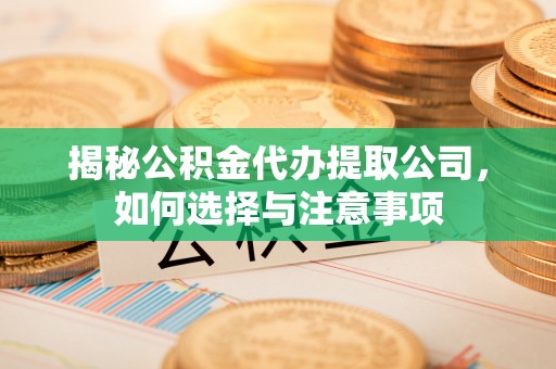 嘉陵揭秘公积金代办提取公司，如何选择与注意事项