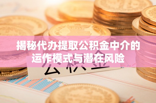 嘉陵揭秘代办提取公积金中介的运作模式与潜在风险