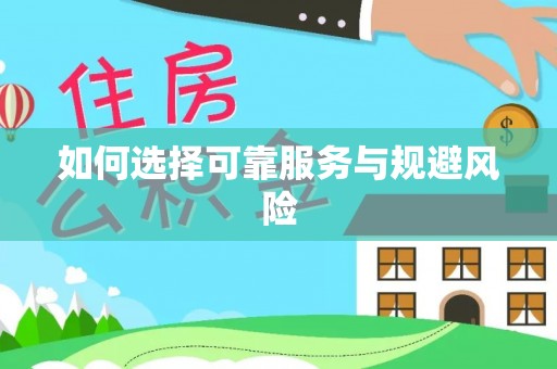 嘉陵如何选择可靠服务与规避风险