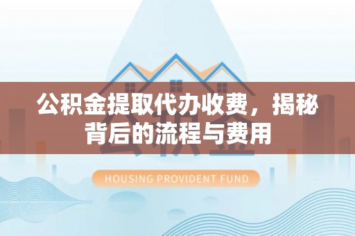 嘉陵公积金提取代办收费，揭秘背后的流程与费用