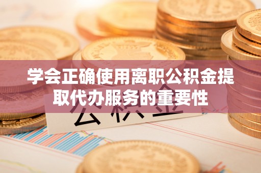 嘉陵学会正确使用离职公积金提取代办服务的重要性