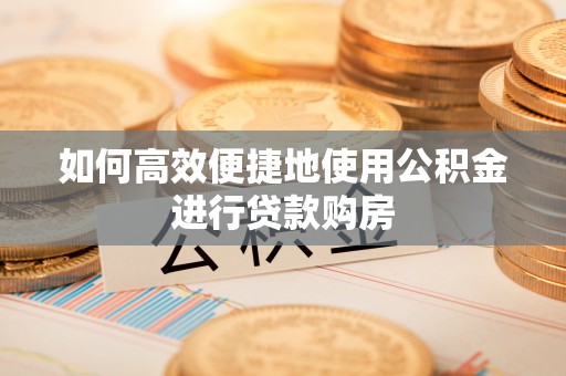 嘉陵如何高效便捷地使用公积金进行贷款购房