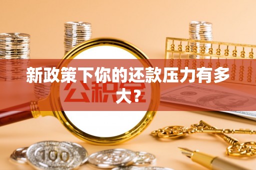 嘉陵新政策下你的还款压力有多大？
